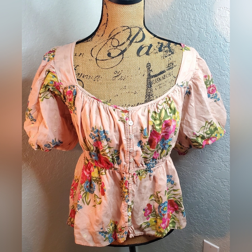 Elegant Floral Blouse in Pink